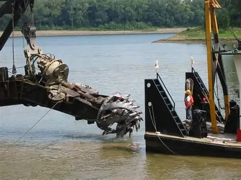 Dredging operations offshore